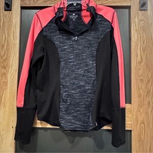 Active Life Black & Pink Quarter Zip Pullover Size M